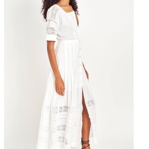Love Shack Fancy Edie Dress - white size L